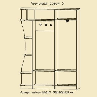 СОФИЯ  5  прихожая (1550)