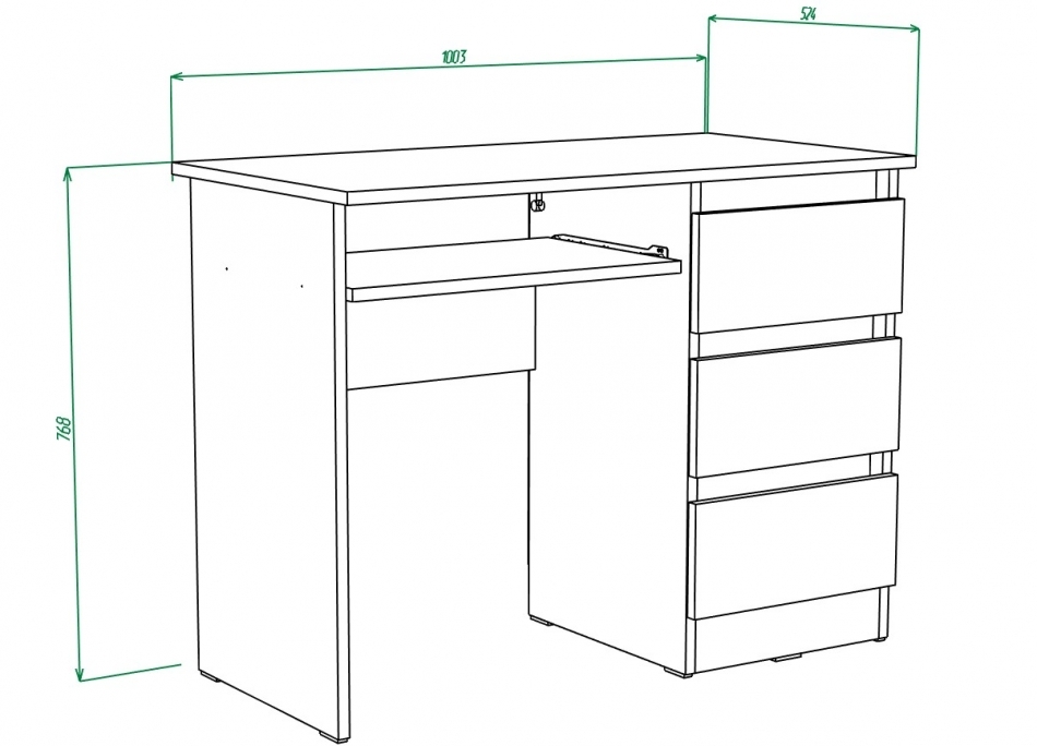 Стол письменный МЛ-12 (1000)