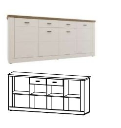 ОРЛЕАН Комод 4Д2Ш