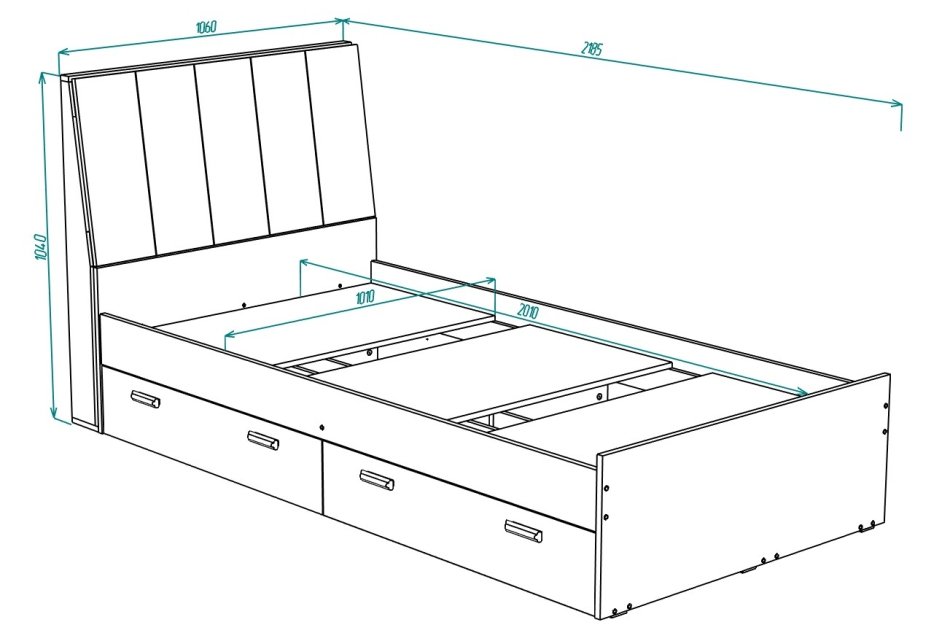 Вуди №10 Кровать 1000
