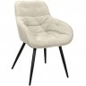 Scaun Daisy~ Beige Velvet+Black Legs