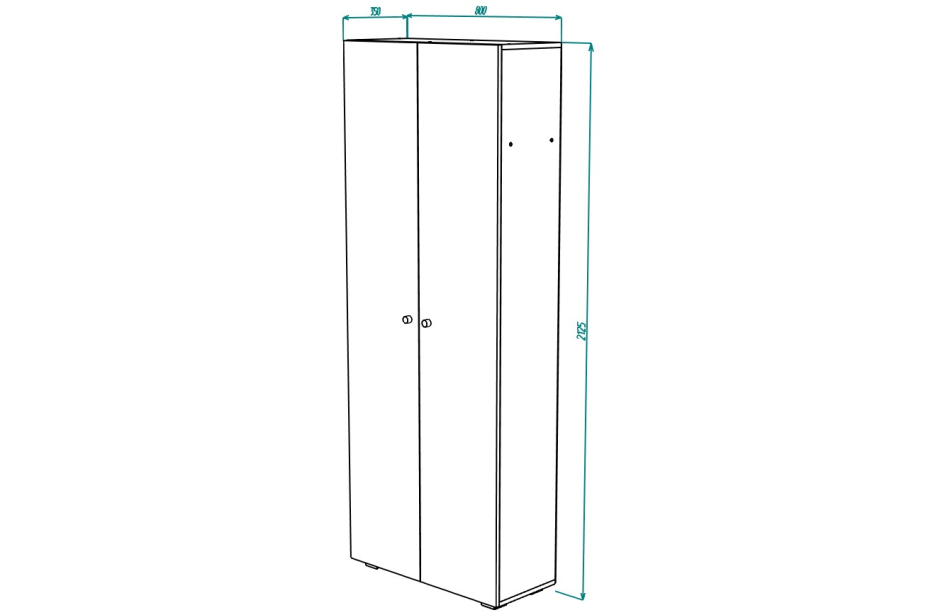 Шкаф МЛ- 3 (800 Прихожие), Собран