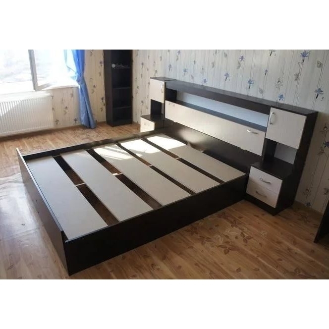 Бася Кровать 1,6м с надстройкой с тумбами с осн.
