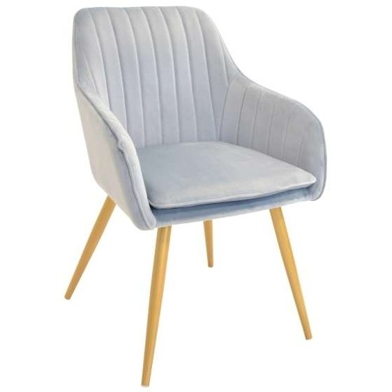 Scaun Iris~Light Blue+Golden Legs