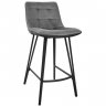 Scaun Bar LAUS~Catifea Grey+Black Leg