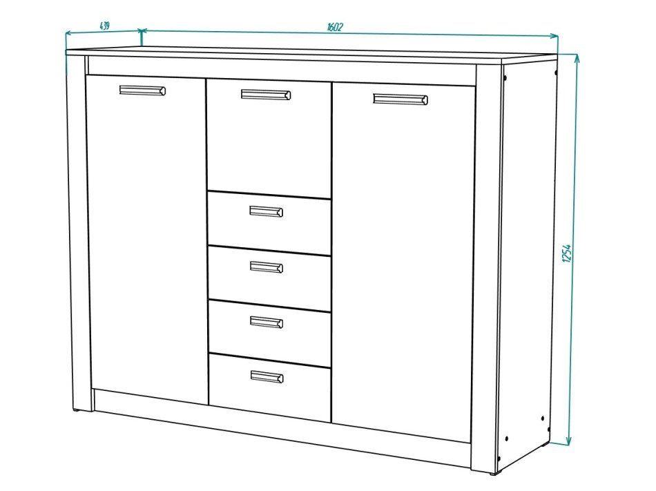 Гамма №13 комод глухой 1600 МЛ, Собран Гамма №13 комод глухой 1600 МЛ, Собран