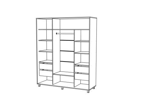 КОРПУС Шкаф купе МЛ-4 (2700*2200*600)