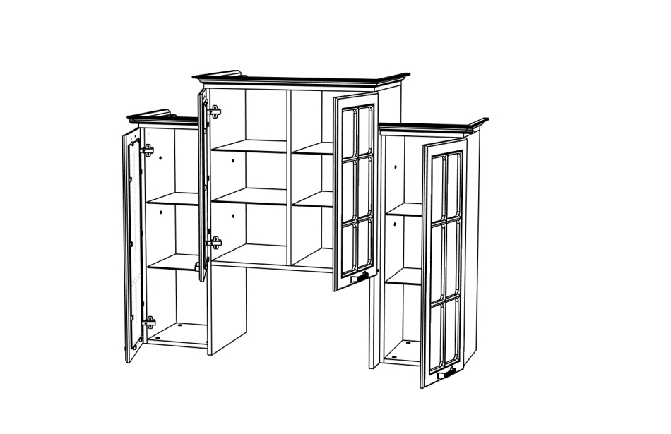 МИРА Буфет 2 шкаф