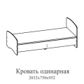 ГОРОД Кровать 90 х 200 ГОРОД Кровать 90 х 200