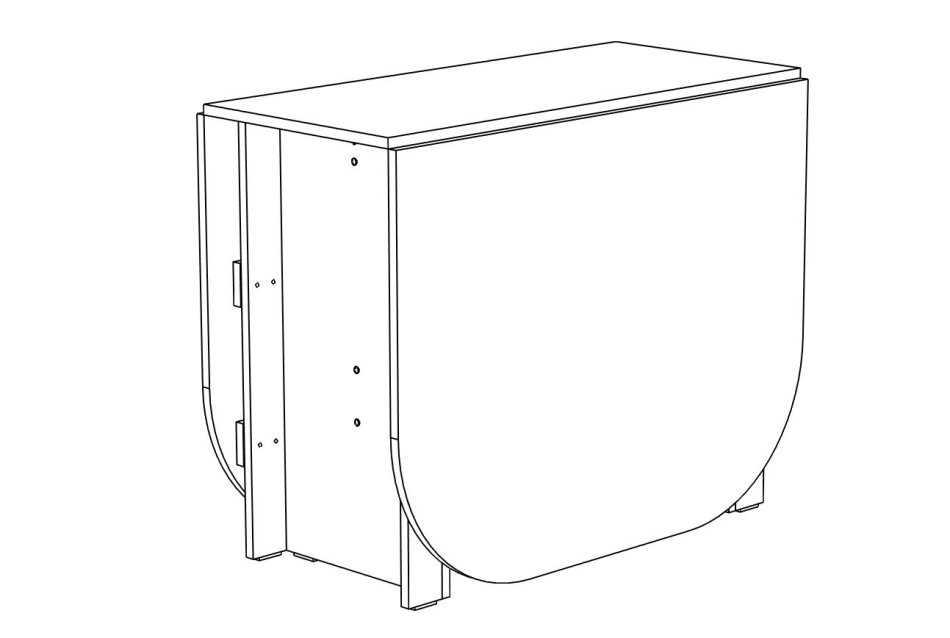 Стол тумба овал (1000х2000)