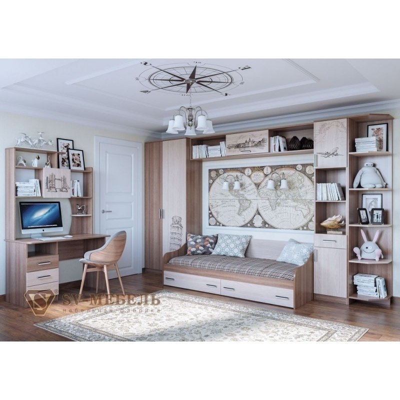 CITY Pat cu sertare 90 x 200 cu baza
