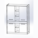СТЕНЛИ Шкаф комбин.           МН-037-10