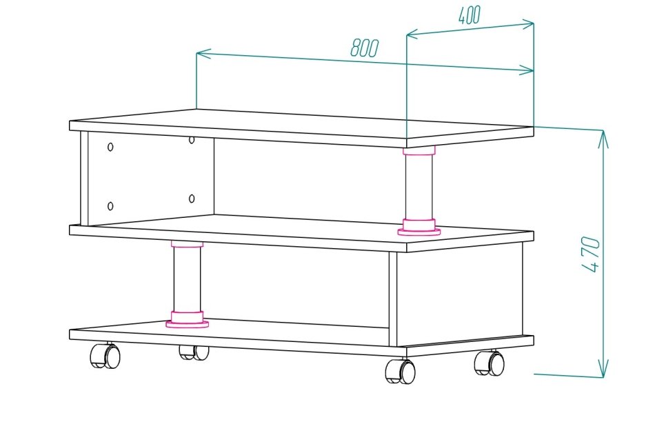 Стол журнальный МЛ -2  800х470х400, Ограниченно годен