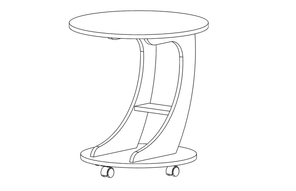 Стол журнальный  МЛ-1 НАБОР 