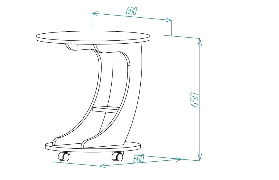 Стол журнальный  МЛ-1 НАБОР 