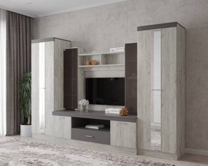 Гостиная МЛ - 6 Вар 1(2900) без рисунка, Собран