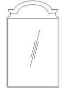ванная АМЕЛИЯ 1 Зеркало настенное (0455.7), Собран