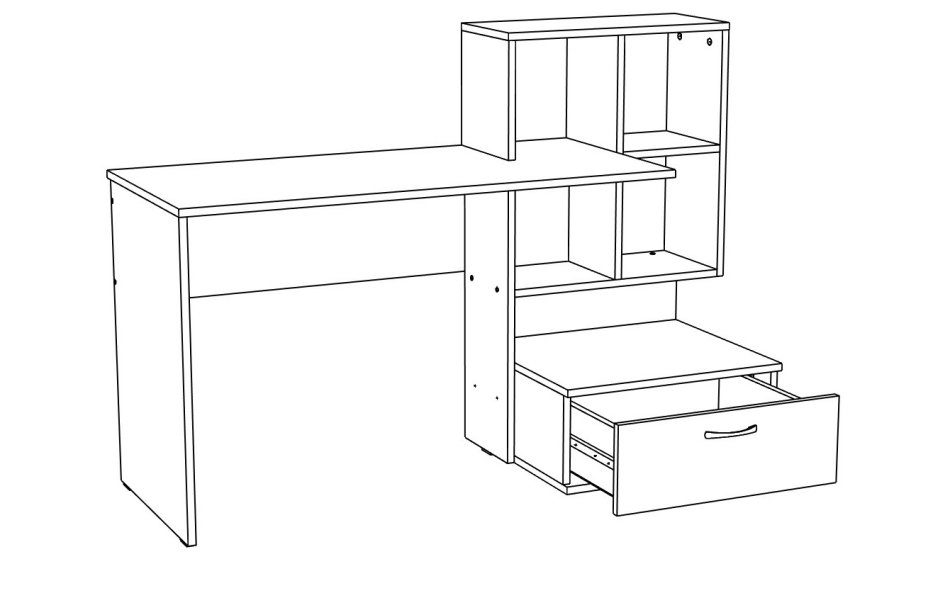 Стол письменный МЛ-10 (Левый)(1500) снято
