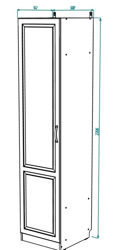 Ливерпуль № 17 Шкаф -Пенал 542, Собран Ливерпуль № 17 Шкаф -Пенал 542, Собран
