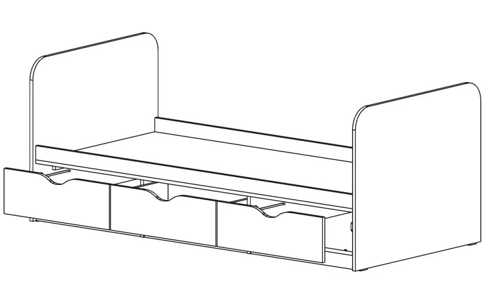 ЮНИОР  2 Кровать (90 х 200)