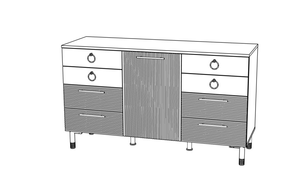 Вельвет №12  Комод 1500, Собран