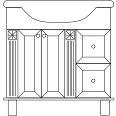ванная БАККАРА Тумба под раковину 850 0453.5)
