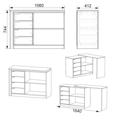Комод-стол (1060 ) 