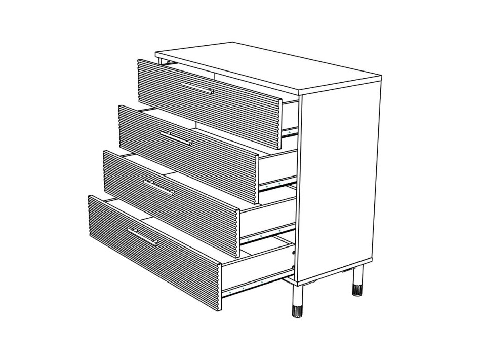 Вельвет №11 Комод 1000, Собран