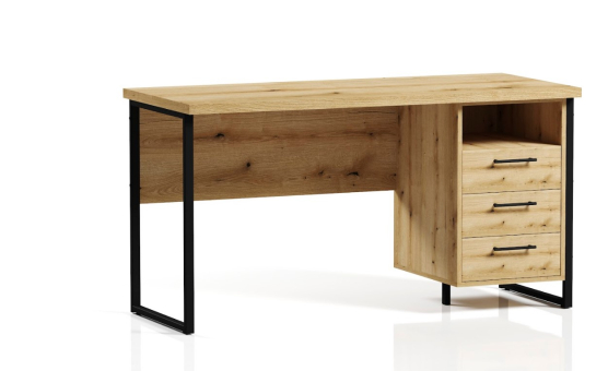 ЛОФТ Стол писменый с тумбой ОП 172 (1400) , Собран