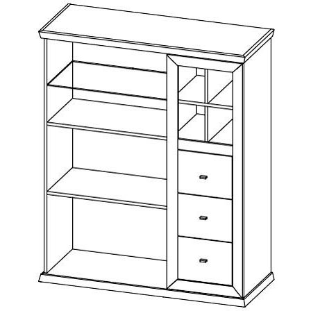 ОРЕГОН Комод  1100 1Д 3Ш (04)