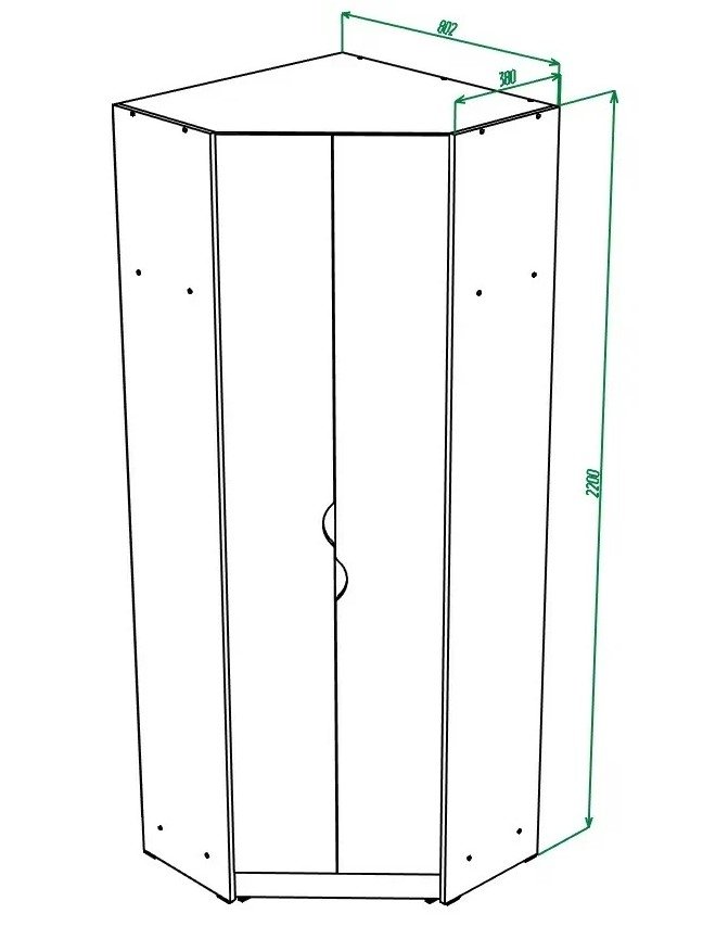 ЮНИОР  7 Шкаф угловой