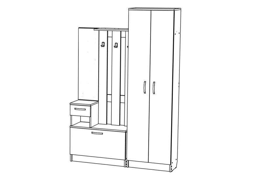 Прихожая МЛ - 4 Вар 1, Собран