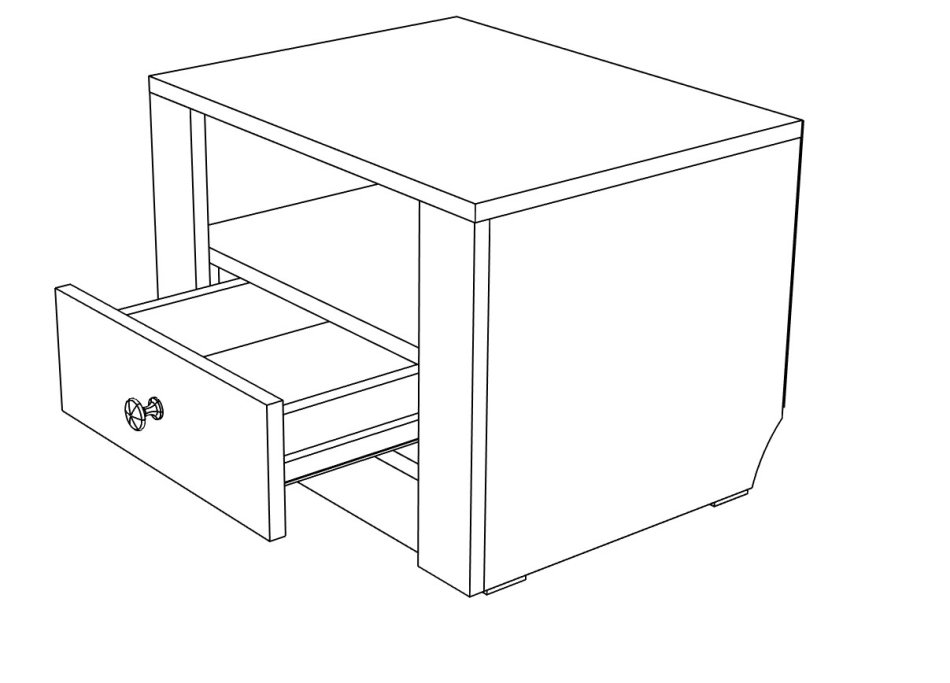 Гамма №25 Тумба прикроватная МЛ