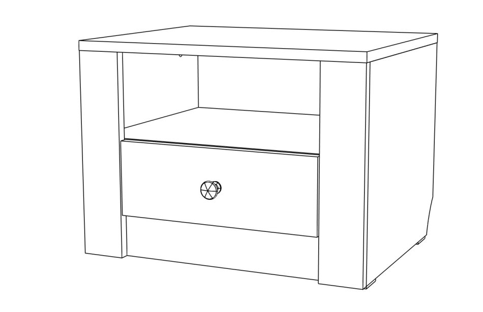 Гамма №25 Тумба прикроватная МЛ