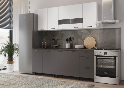 Кухня  Омега 2,0 м NEW (без столешницы), Собран