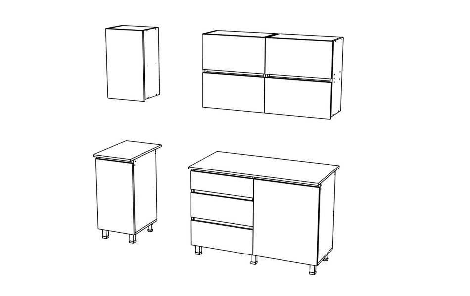 Кухня НАЙС 1,60 м (без столешницы)