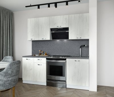 Кухня  Омега - 3 (2,00 / 1,40м)(без столешницы), Не годен