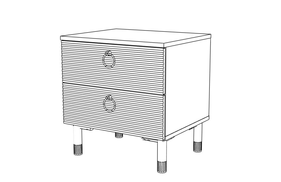 Вельвет № 9 Тумба прикроватная, Собран