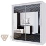 Dulap glisant nr. 19 (2,0 m) MIRROR Classic Black