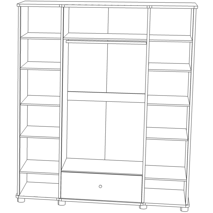 СИЦИЛИЯ  Шкаф для одежды 4Д1Я   0852.18
