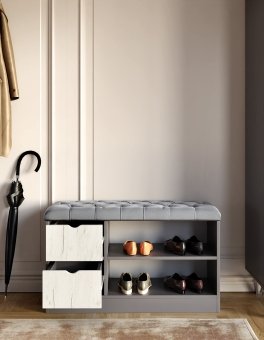 Обувница МЛ - 8 (седушка с пуговицами)