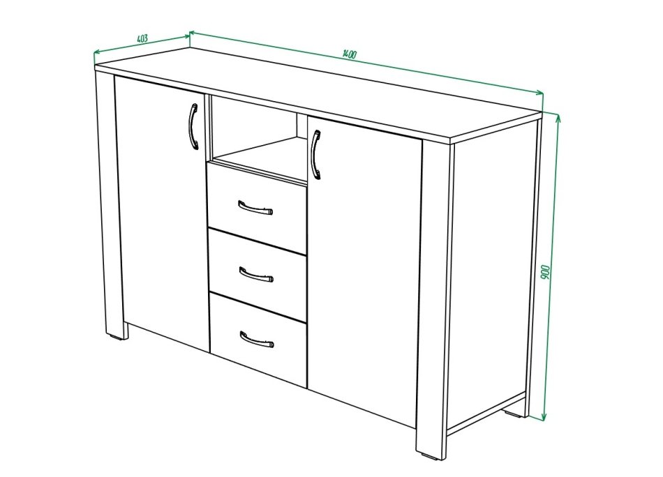 ВЕГА №10 Комод 2д3я ВЕГА №10 Комод 2д3я