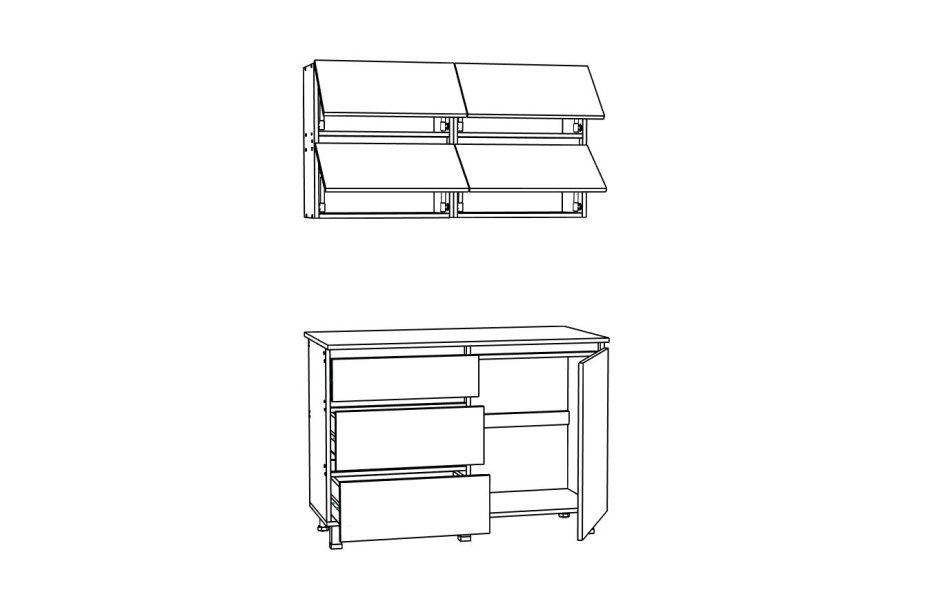 Кухня НАЙС 1,20 м (без столешницы)
