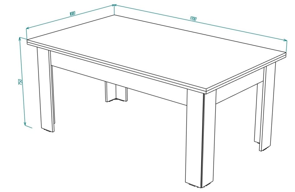 Стол БРИЗ 100x170