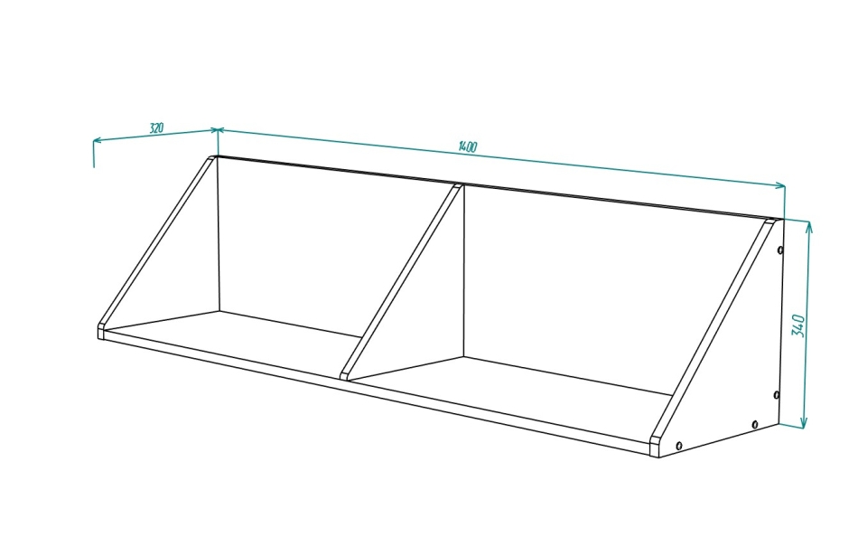 Полка МЛ-10 (1400*340*320)