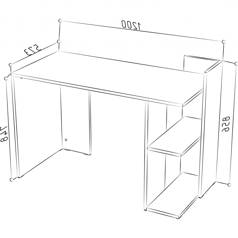Стол письменный МЛ- 9 левый