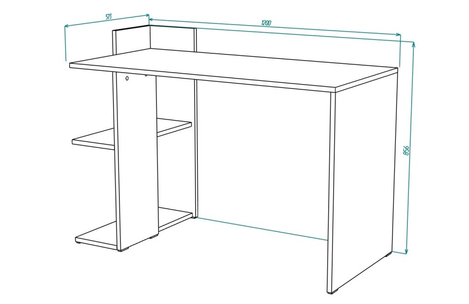 Стол письменный МЛ- 9 левый