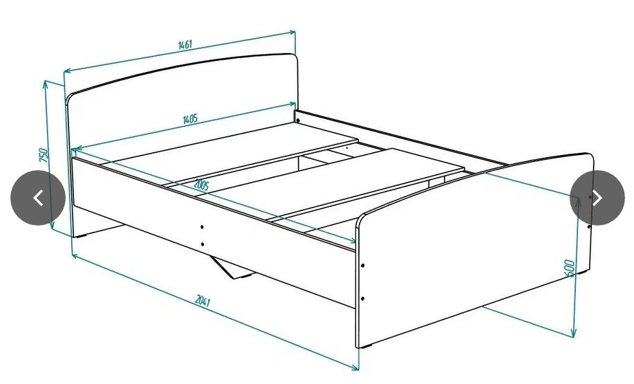 Рио №11 Кровать 1400 Рио №11 Кровать 1400