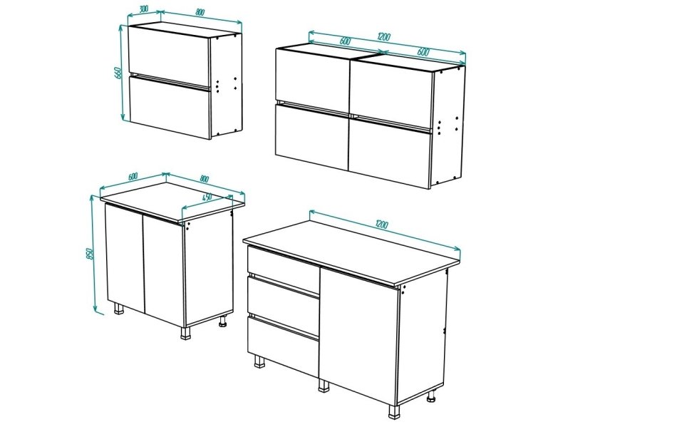 Кухня НАЙС 2,00 м (без столешницы)