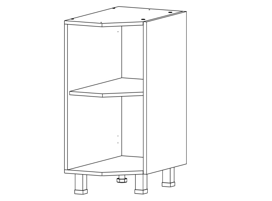 КОРПУС Стол 400 тз (Н 40 торц закр)